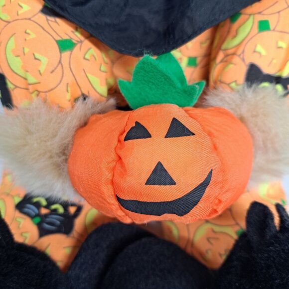 PUFFY Halloween Bear Plush Toy Cat PJs Bat Slippers Pumpkin Midwestern Home Prod - Picture 15 of 16
